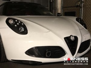 Alfa Romeo 4C Carbon Fiber Front Bumper Lip Trim Kit - Aggressive Design